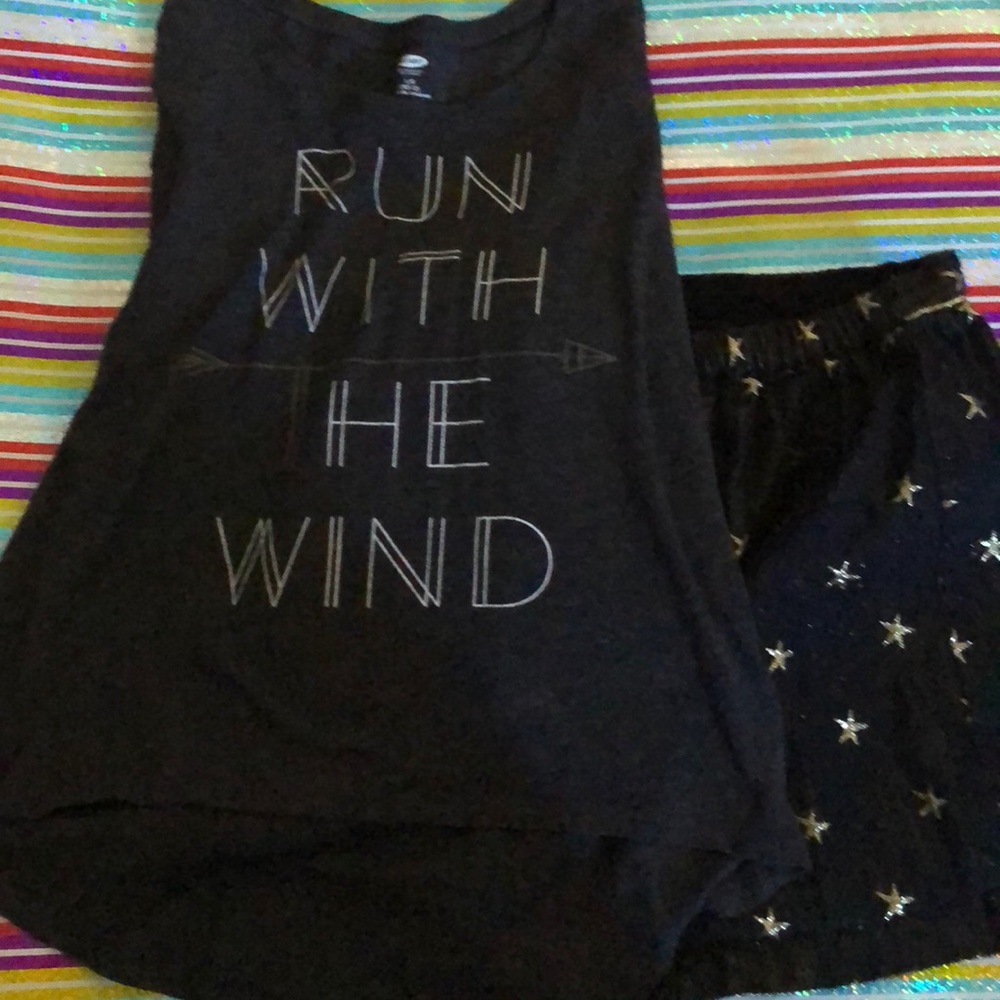 Black skirt set